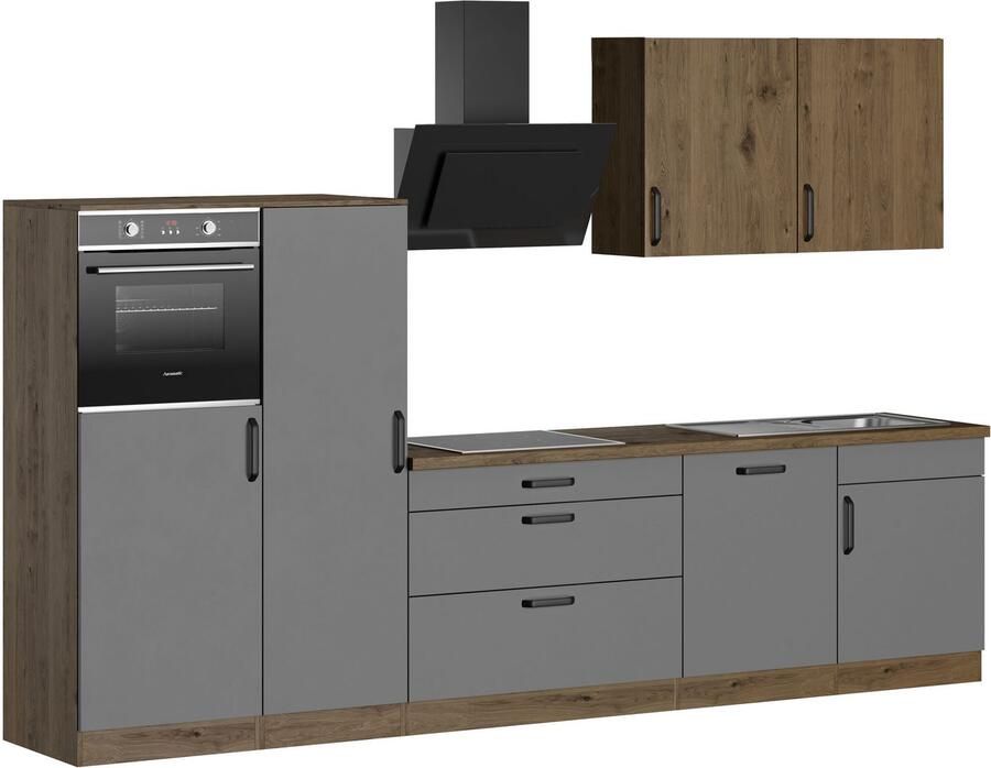 Wiho Küchen Keukenblok Elba keuze met hanseatic elektrische apparaten breedte 330 cm - Foto 3