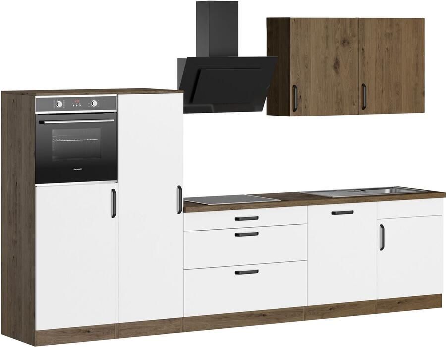 Wiho Küchen Keukenblok Elba keuze met hanseatic elektrische apparaten breedte 330 cm - Foto 3