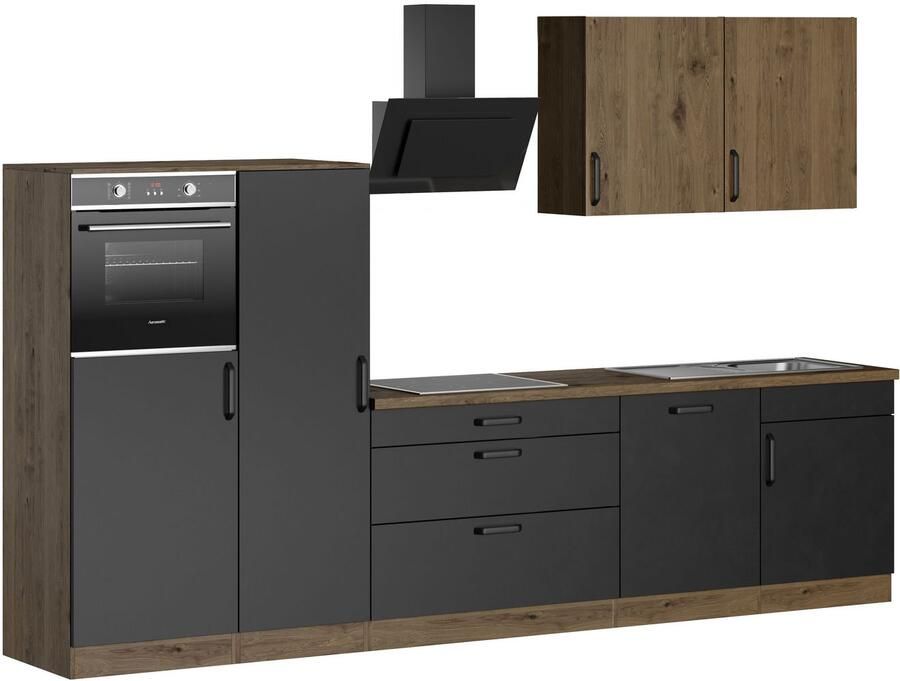 Wiho Küchen Keukenblok Elba keuze met hanseatic elektrische apparaten breedte 330 cm - Foto 4