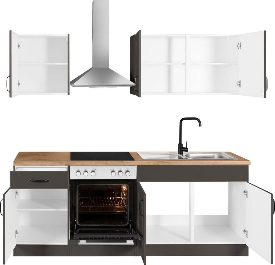 Wiho Küchen Keukenblok Erla zonder elektrische apparaten breedte 210 cm