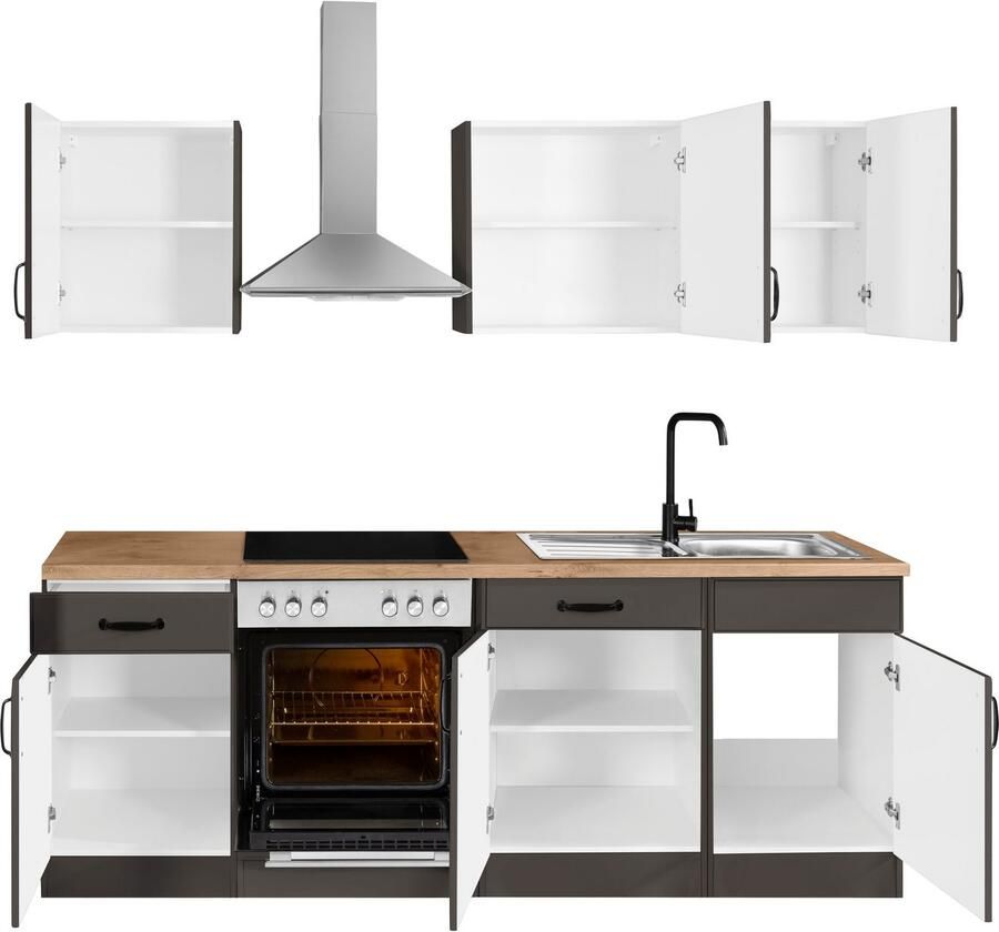 Wiho Küchen Keukenblok Erla zonder elektrische apparaten breedte 220 cm - Foto 2