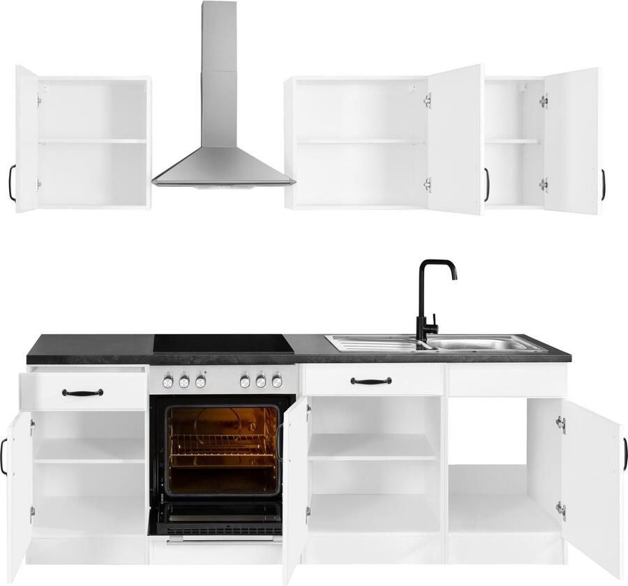 Wiho Küchen Keukenblok Erla zonder elektrische apparaten breedte 220 cm