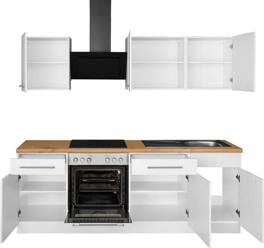 Wiho Küchen Keukenblok Unna zonder elektrische apparaten breedte 220 cm