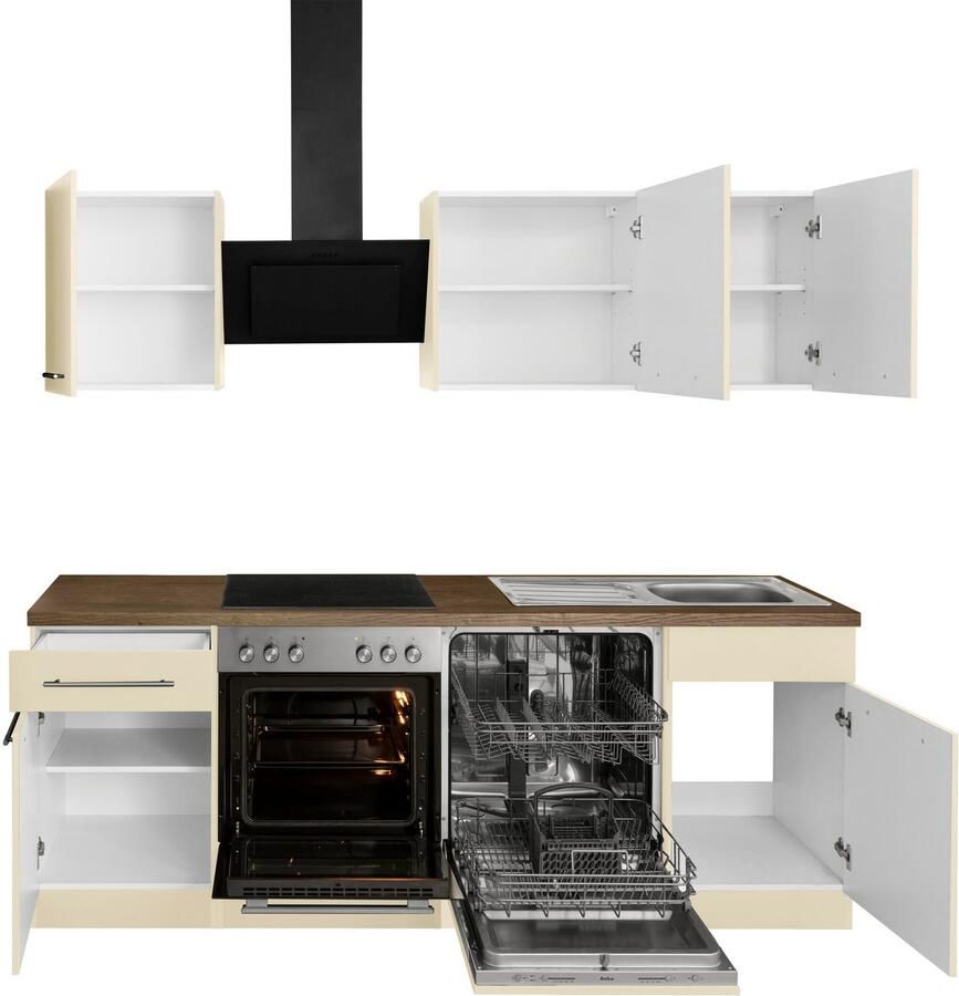 Wiho Küchen Keukenblok Unna zonder elektrische apparaten breedte 220 cm