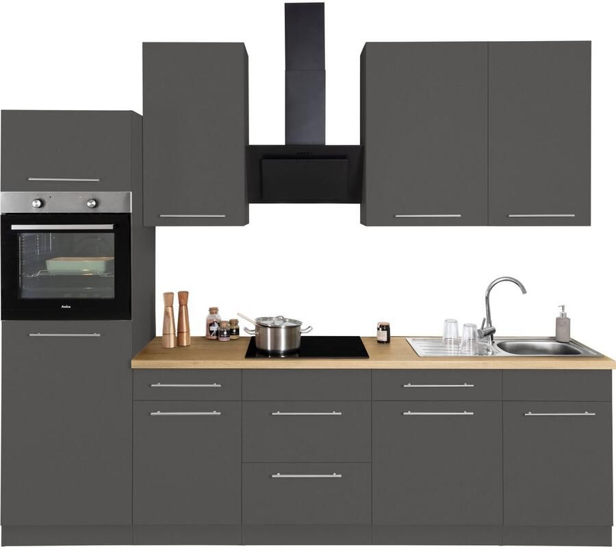 Wiho Küchen Keukenblok Unna zonder elektrische apparaten breedte 280 cm