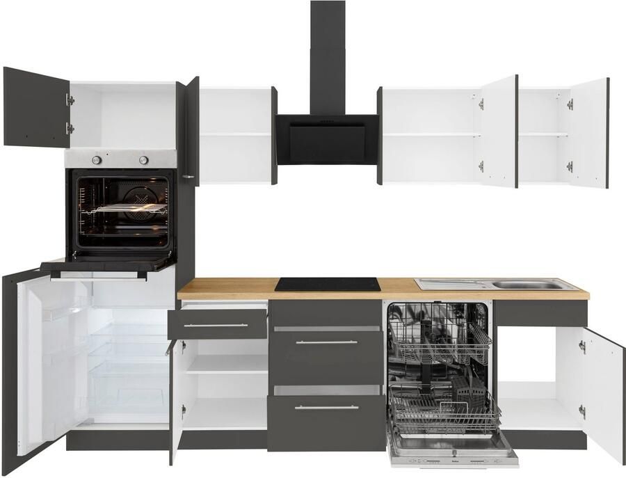 Wiho Küchen Keukenblok Unna zonder elektrische apparaten breedte 280 cm - Foto 5