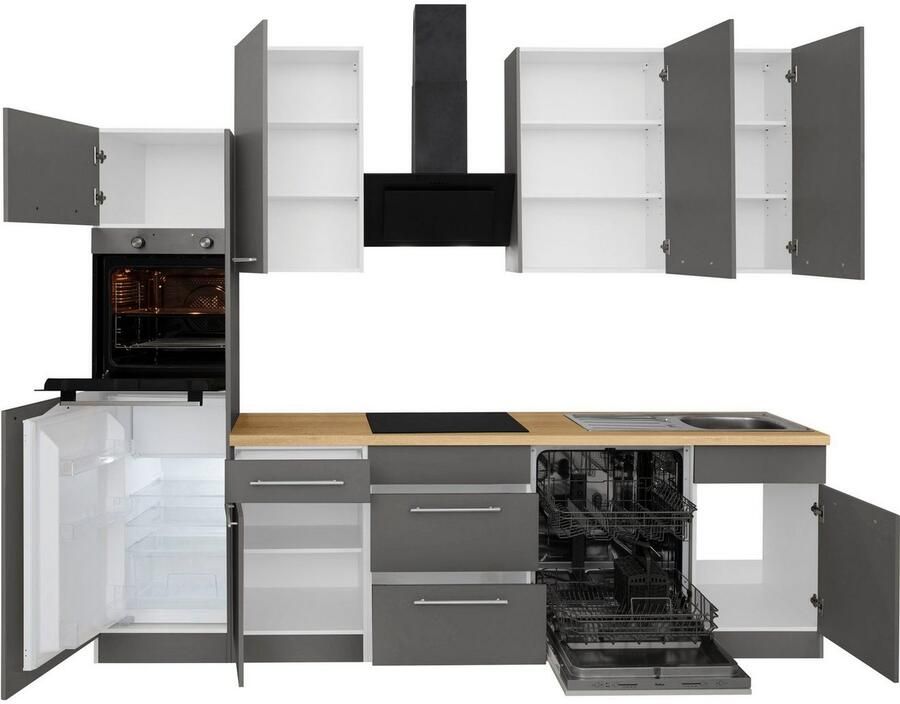 Wiho Küchen Keukenblok Unna zonder elektrische apparaten breedte 280 cm - Foto 4