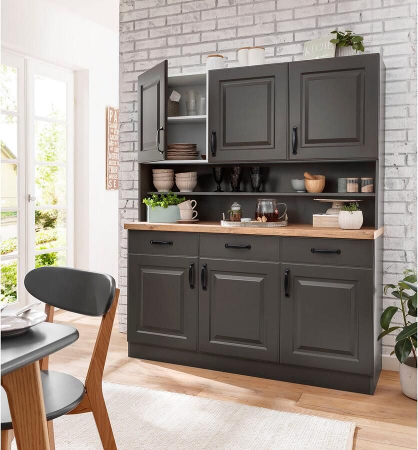 Wiho Küchen Keukenbuffet Erla 150 cm breed met vakkenfront - Foto 3