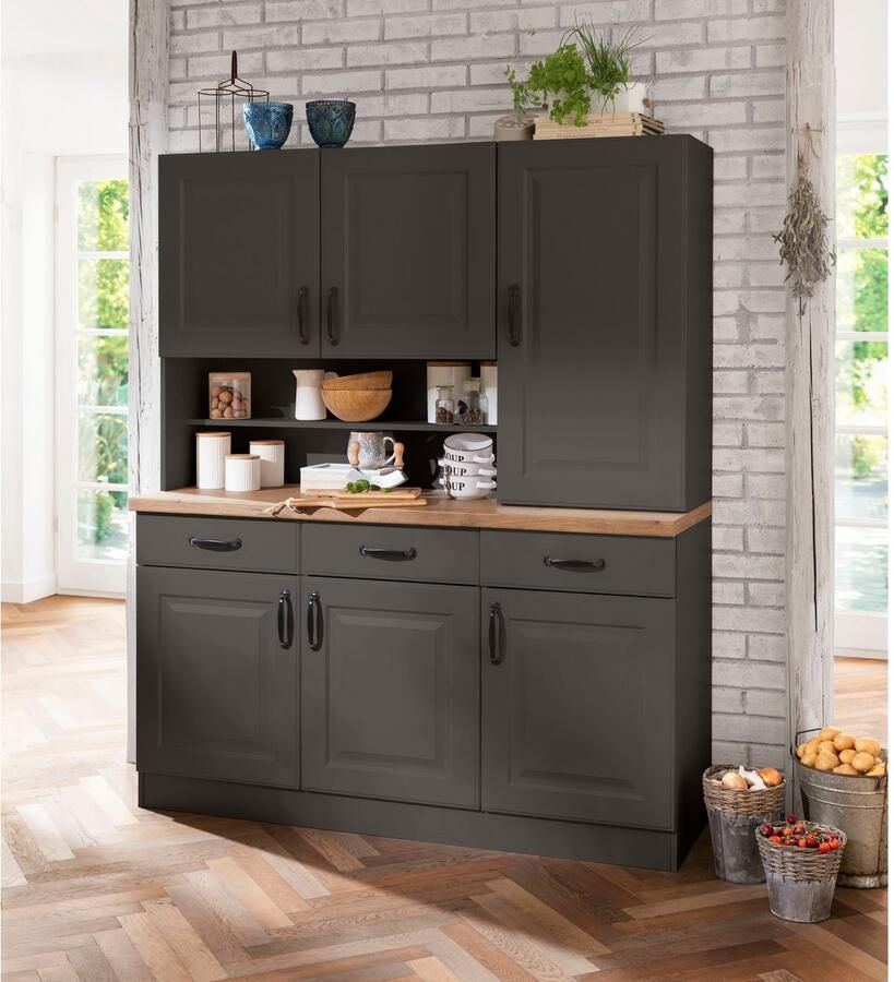 Wiho Küchen Keukenbuffet Erla 150 cm breed met vakkenfront - Foto 3