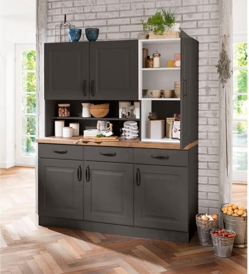 Wiho Küchen Keukenbuffet Erla 150 cm breed met vakkenfront - Foto 4