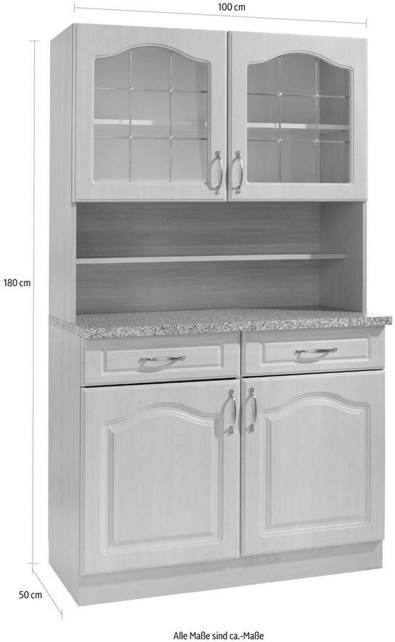 Wiho Küchen Keukenbuffet Linz 100 cm breed in landhuisstijl