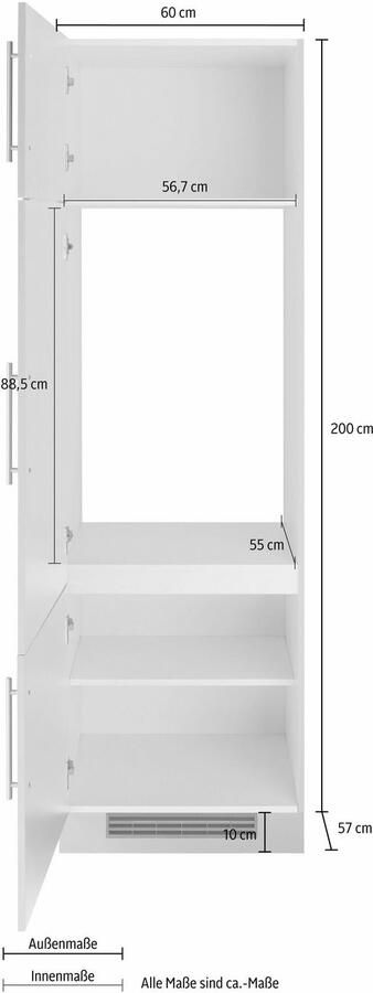Wiho Küchen Koelkastombouw Cali 60 cm breed zonder e-apparaat - Foto 4