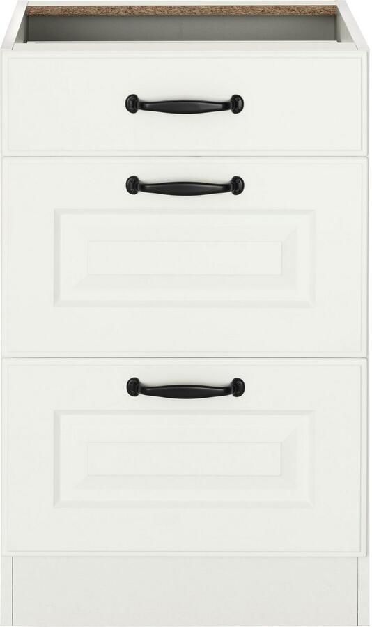 Wiho Küchen Lade-onderkast Erla 50 cm breed met paneelfront 2 grote laden zonder werkblad - Foto 9