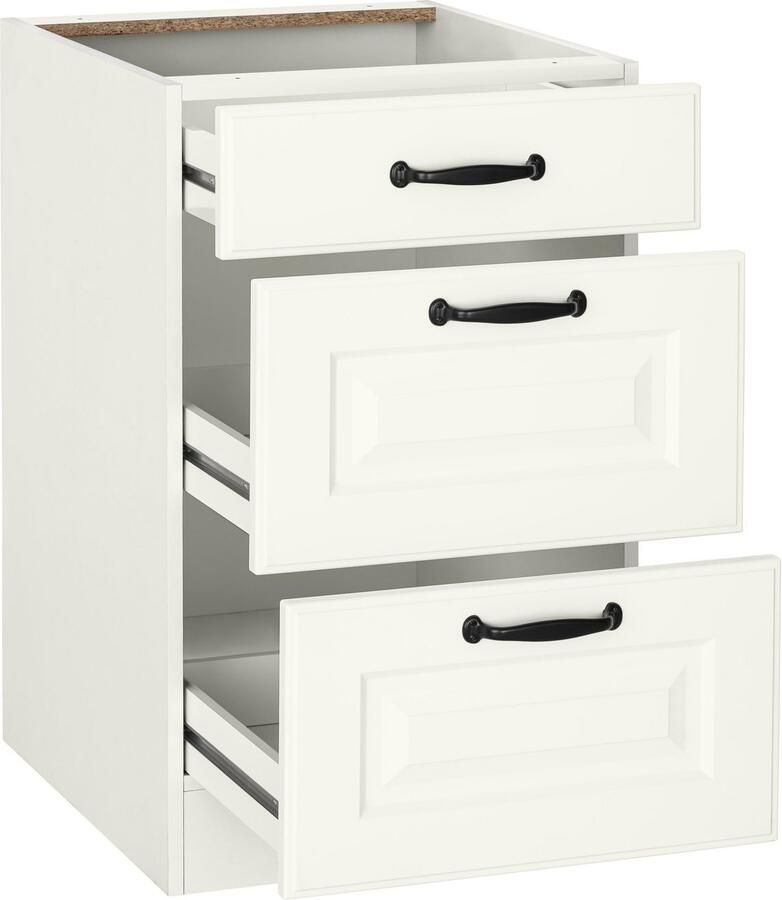 Wiho Küchen Lade-onderkast Erla 50 cm breed met paneelfront 2 grote laden zonder werkblad - Foto 2
