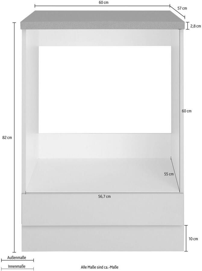 Wiho Küchen Ombouwkast voor oven Cali 60 cm breed - Foto 2