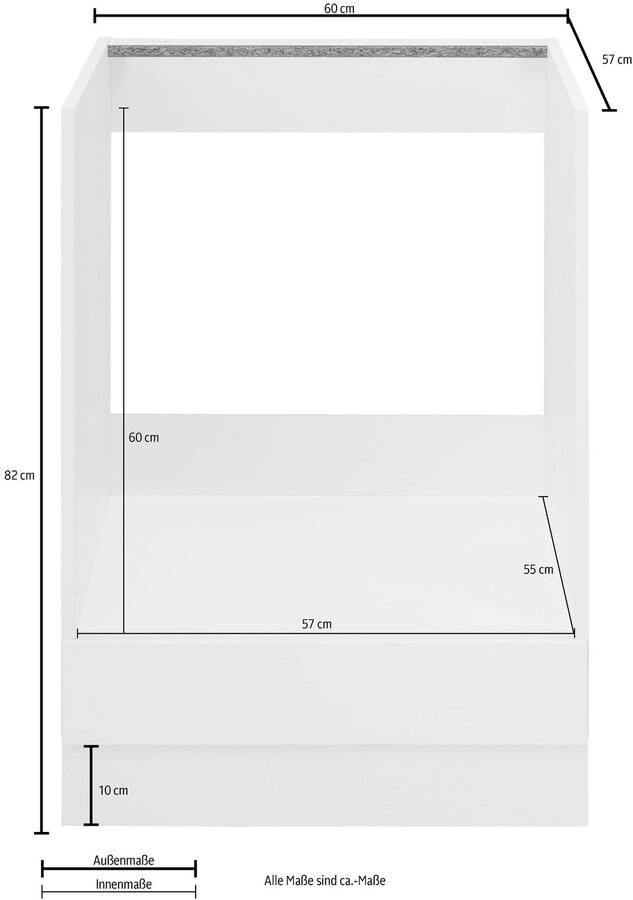 Wiho Küchen Ombouwkast voor oven Flexi2