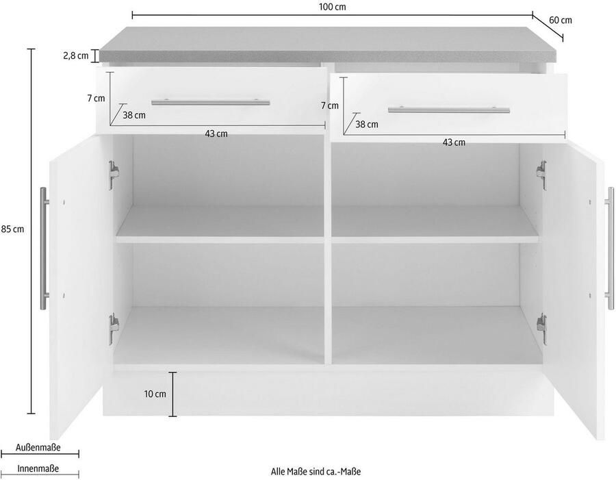 Wiho Küchen Onderkast Cali 100 cm breed - Foto 2