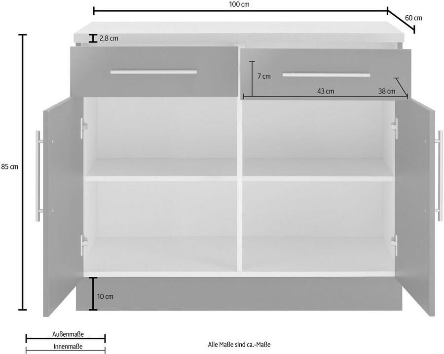 Wiho Küchen Onderkast Cali 100 cm breed - Foto 2