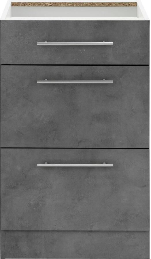 Wiho Küchen Onderkast Cali 50 cm breed met 2 grote laden zonder werkblad - Foto 4