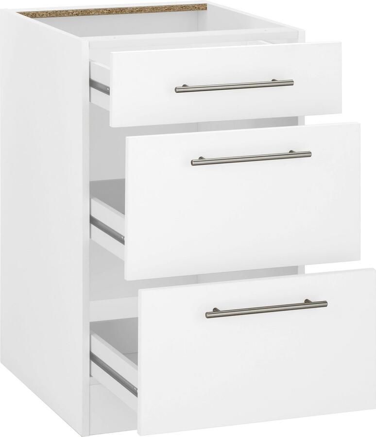 Wiho Küchen Onderkast Cali 50 cm breed met 2 grote laden zonder werkblad