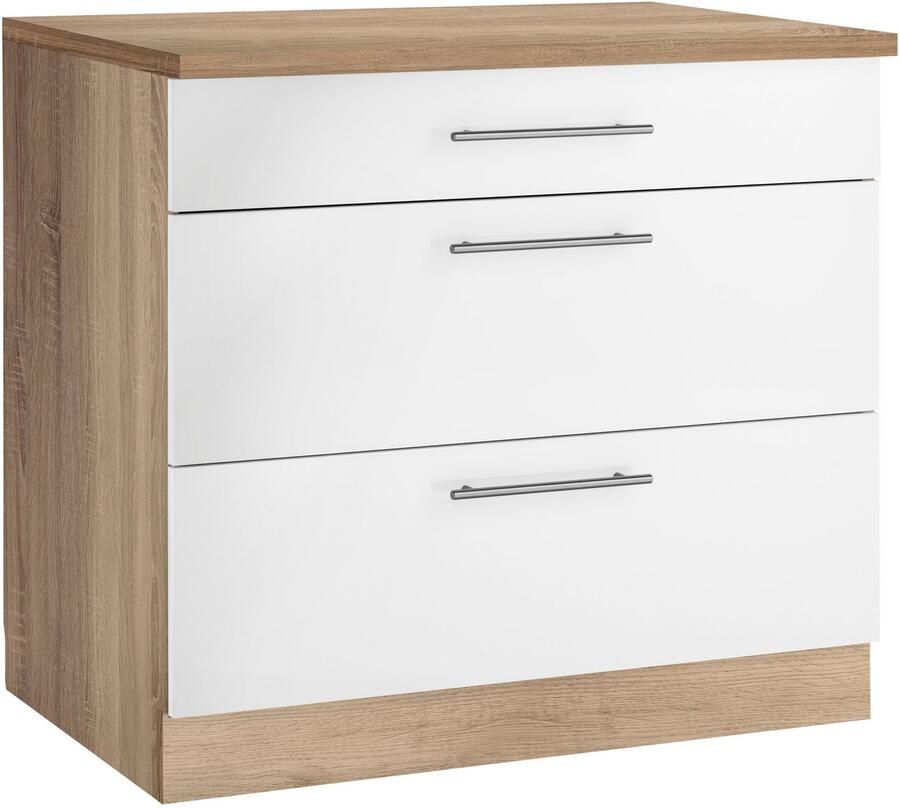 Wiho Küchen Onderkast Cali 90 cm breed met 2 grote laden