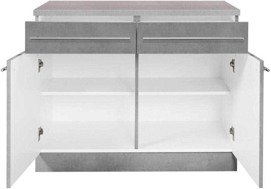 Wiho Küchen Onderkast Chicago 100 cm breed 2 laden en 2 deuren voor veel bergruimte - Foto 2