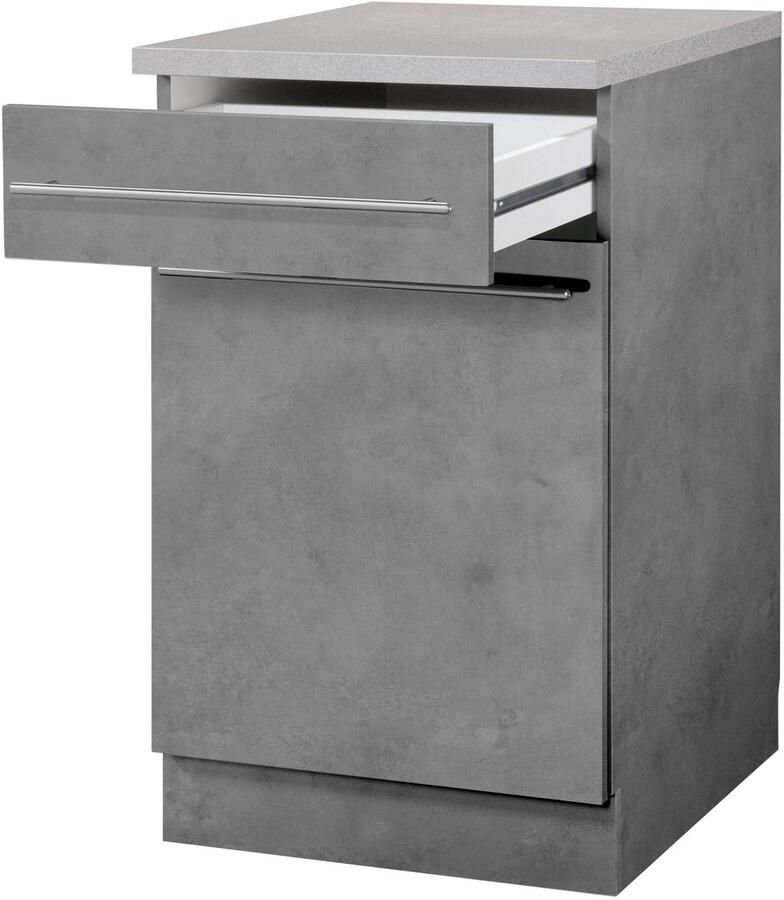 Wiho Küchen Onderkast Chicago 50 cm breed 1 lade en 1 deur