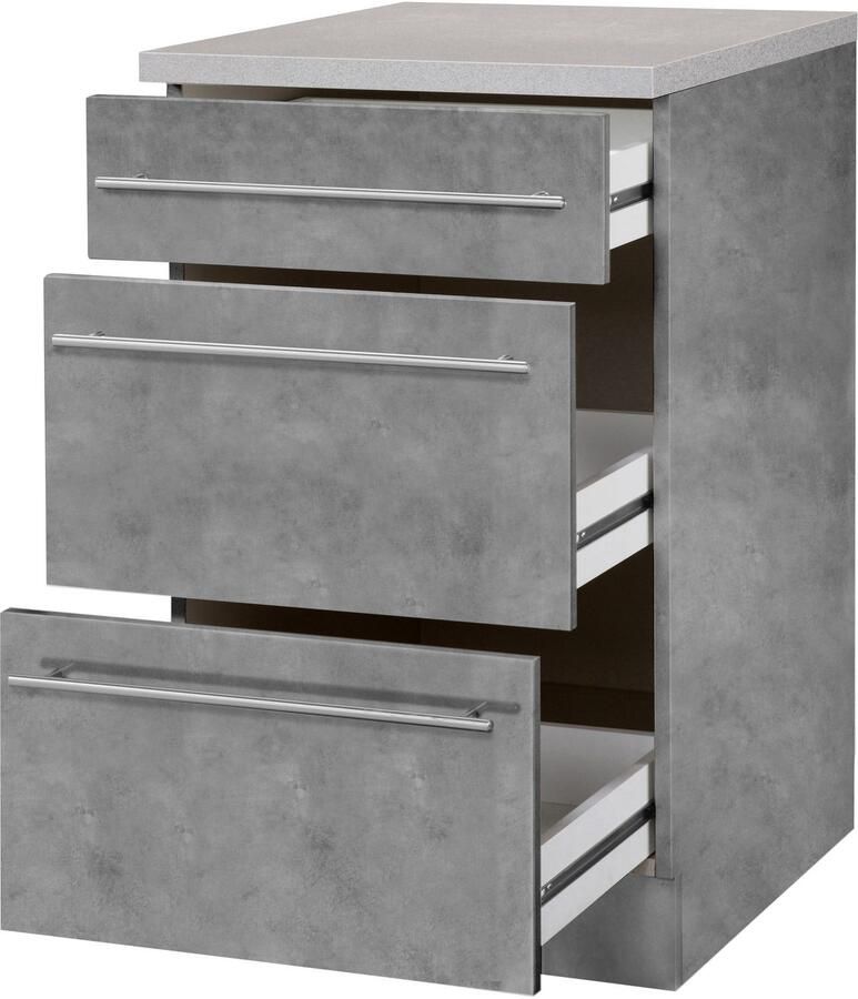 Wiho Küchen Onderkast Chicago 50 cm breed met 2 laden