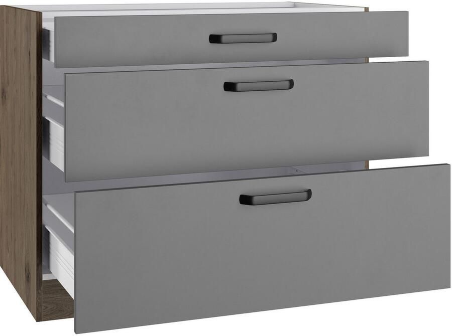 Wiho Küchen Onderkast Elba met twee uittrekken in de breedtes 90 en 100 cm - Foto 4