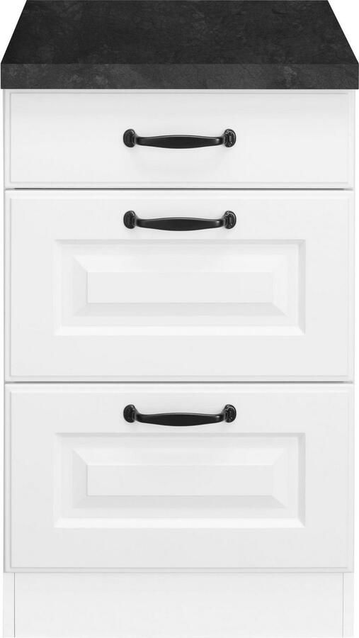 Wiho Küchen Onderkast Erla 50 cm breed met 2 grote laden - Foto 4