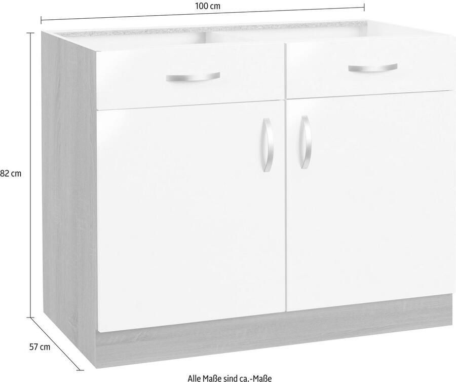 Wiho Küchen Onderkast Flexi Breedte 100 cm - Foto 2