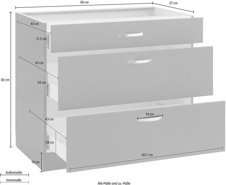 Wiho Küchen Onderkast Flexi Breedte 90-130 cm - Foto 3