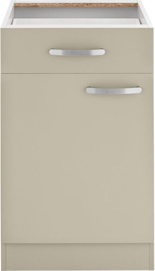 Wiho Küchen Onderkast Kansas 50 cm breed zonder werkblad met lade en deur daarachter een legplank - Foto 3