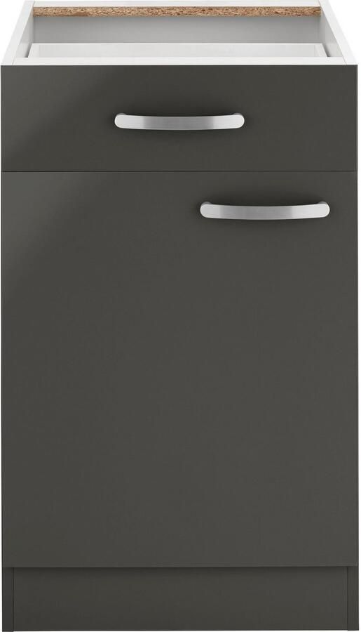 Wiho Küchen Onderkast Kansas 50 cm breed zonder werkblad met lade en deur daarachter een legplank - Foto 3