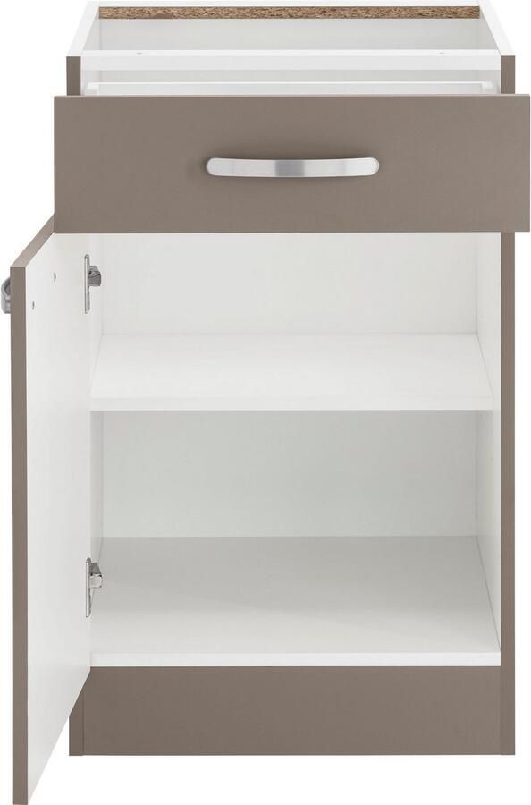 Wiho Küchen Onderkast Kansas 50 cm breed zonder werkblad met lade en deur daarachter een legplank - Foto 2