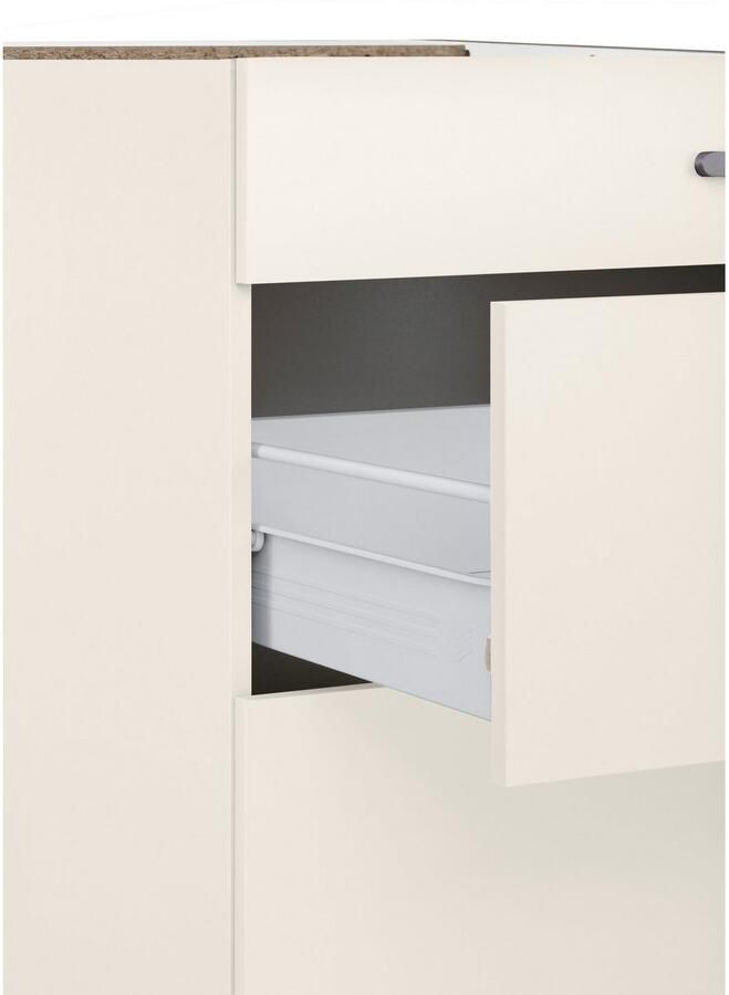 Wiho Küchen Onderkast Kansas 90 cm breed met 2 grote laden zonder werkblad - Foto 5