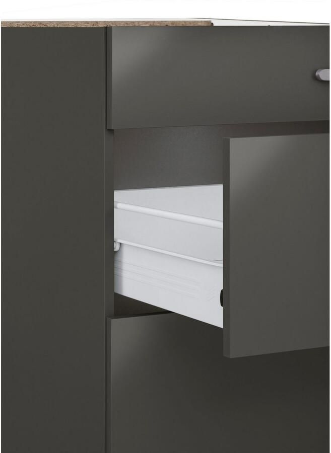 Wiho Küchen Onderkast Kansas 90 cm breed met 2 grote laden zonder werkblad - Foto 5
