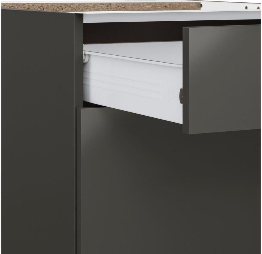 Wiho Küchen Onderkast Kansas 90 cm breed met 2 grote laden zonder werkblad - Foto 2