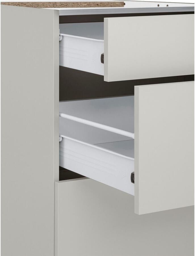 Wiho Küchen Onderkast Kansas 90 cm breed met 2 grote laden zonder werkblad - Foto 6