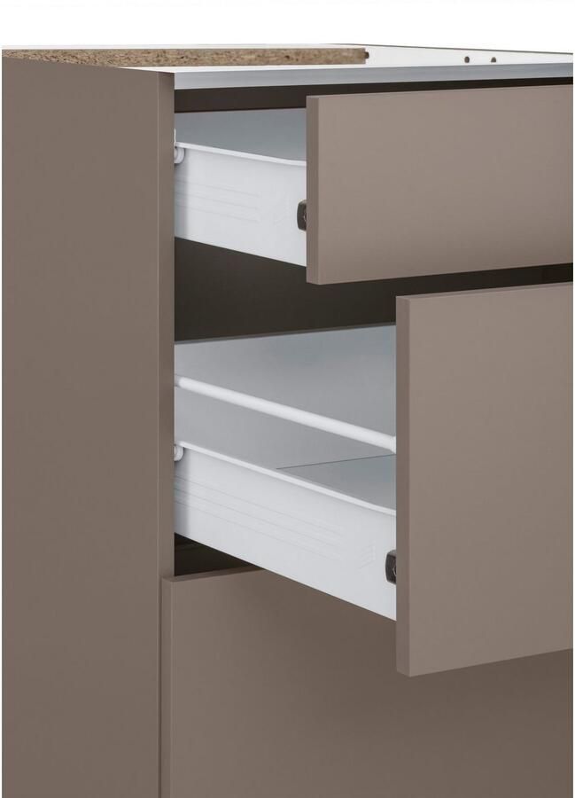 Wiho Küchen Onderkast Kansas 90 cm breed met 2 grote laden zonder werkblad - Foto 7