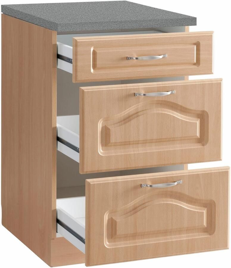 Wiho Küchen Onderkast Linz 50 cm breed met 2 grote lades in landhuisstijl - Foto 3