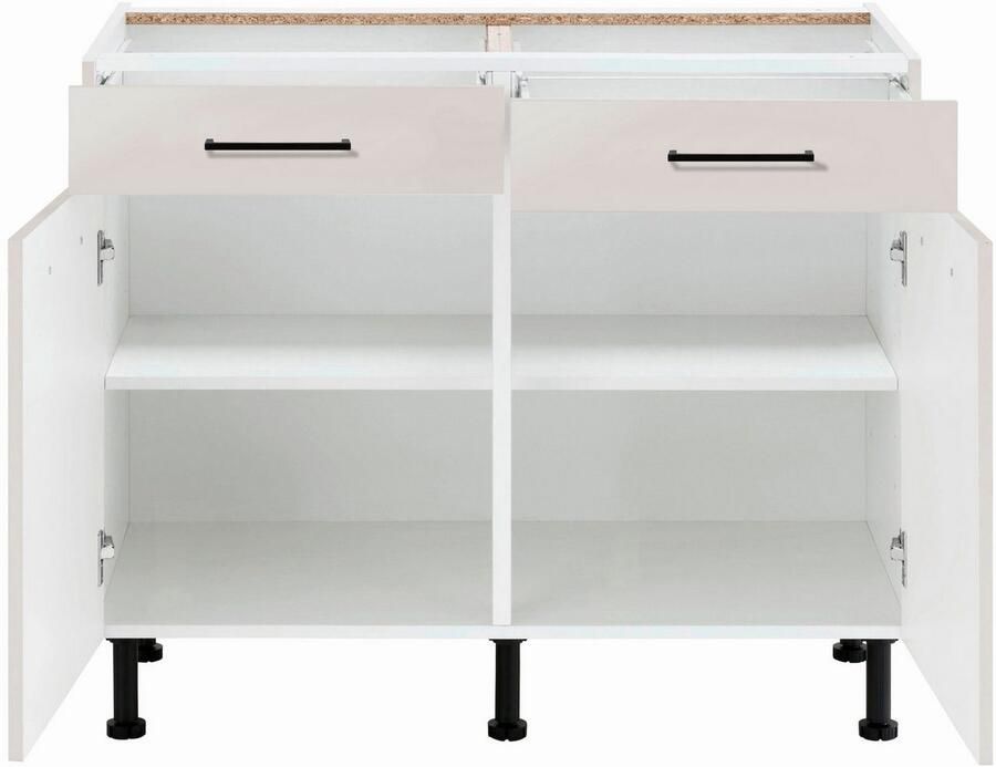 Wiho Küchen Onderkast Nisos 100 cm breed soft-close in lades verstelbare voeten zonder blad - Foto 2