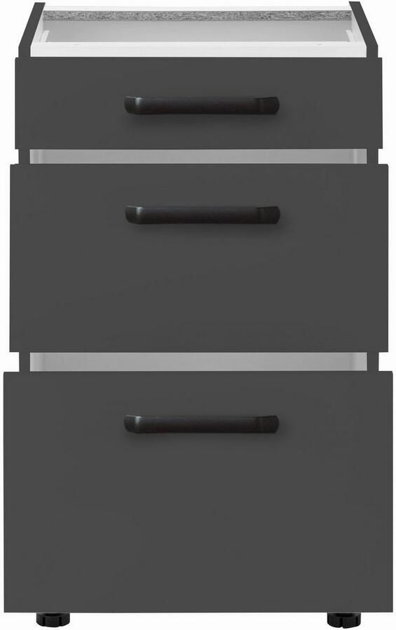 Wiho Küchen Onderkast Simi Soft-close functie in lades en uitschuifbare delen verstelbare poten