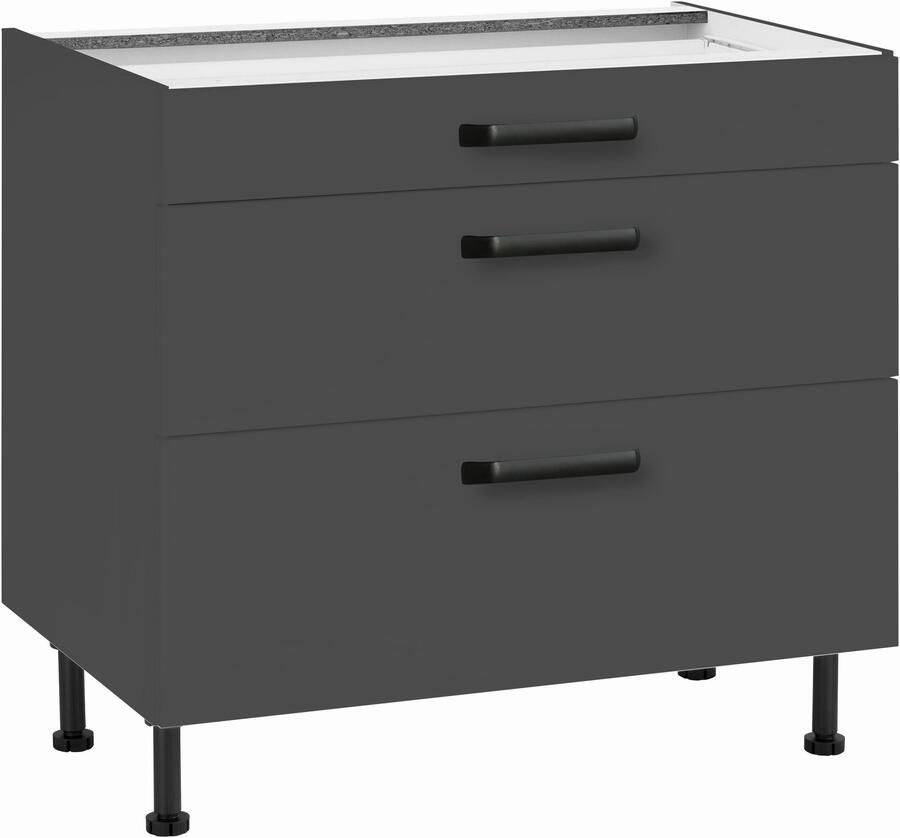 Wiho Küchen Onderkast Simi Soft-close functie in lades en uitschuifbare delen verstelbare poten - Foto 3