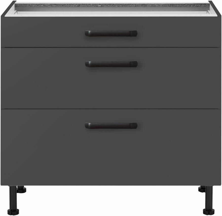 Wiho Küchen Onderkast Simi Soft-close functie in lades en uitschuifbare delen verstelbare poten