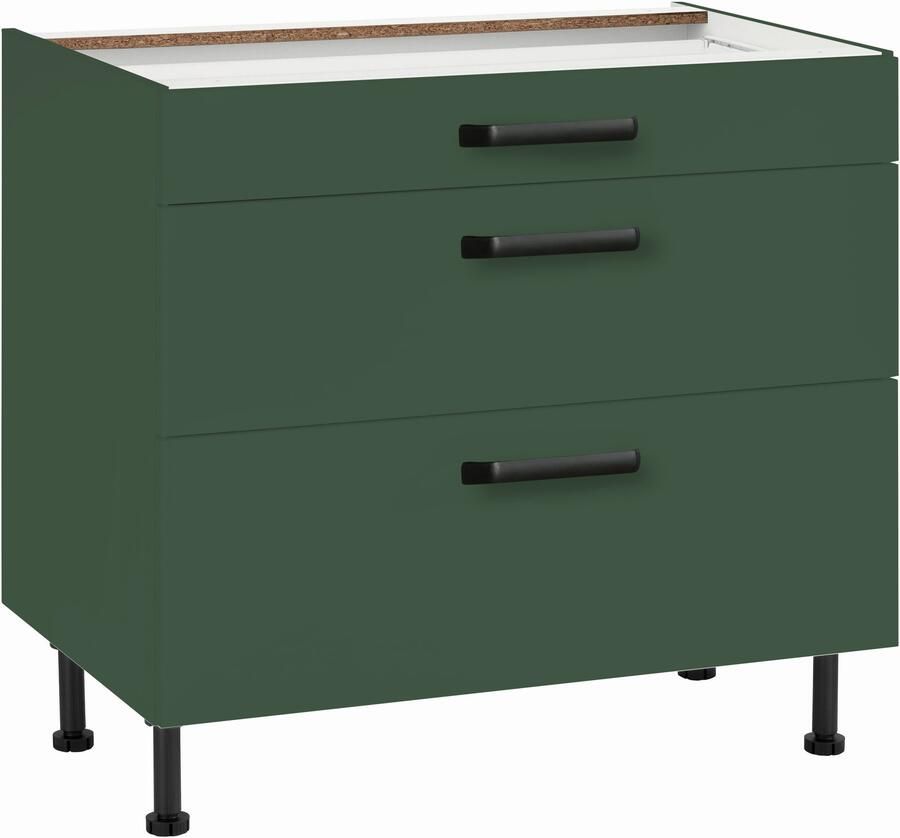 Wiho Küchen Onderkast Simi Soft-close functie in lades en uitschuifbare delen verstelbare poten - Foto 3