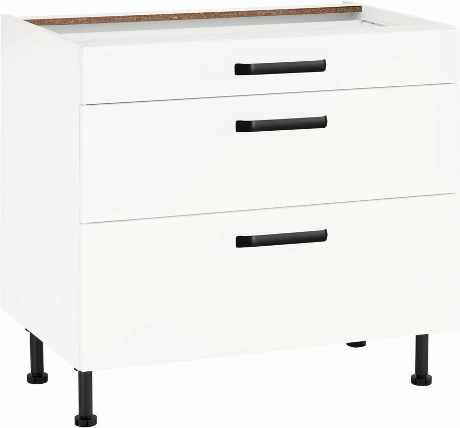 Wiho Küchen Onderkast Simi Soft-close functie in lades en uitschuifbare delen verstelbare poten - Foto 3