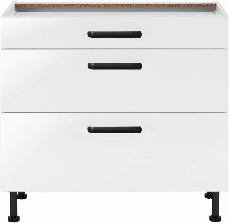 Wiho Küchen Onderkast Simi Soft-close functie in lades en uitschuifbare delen verstelbare poten