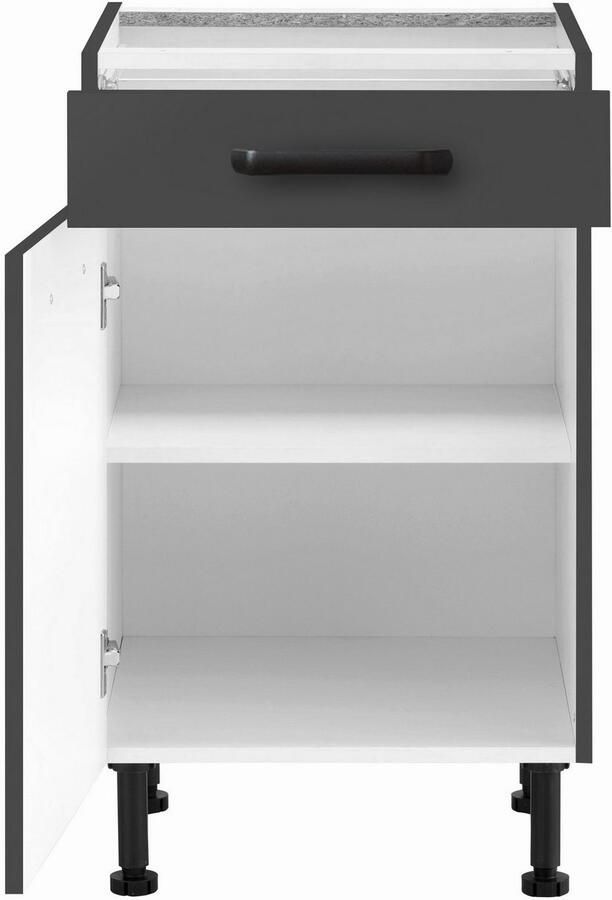 Wiho Küchen Onderkast Simi Soft-close functie in lades en uitschuifbare delen verstelbare poten