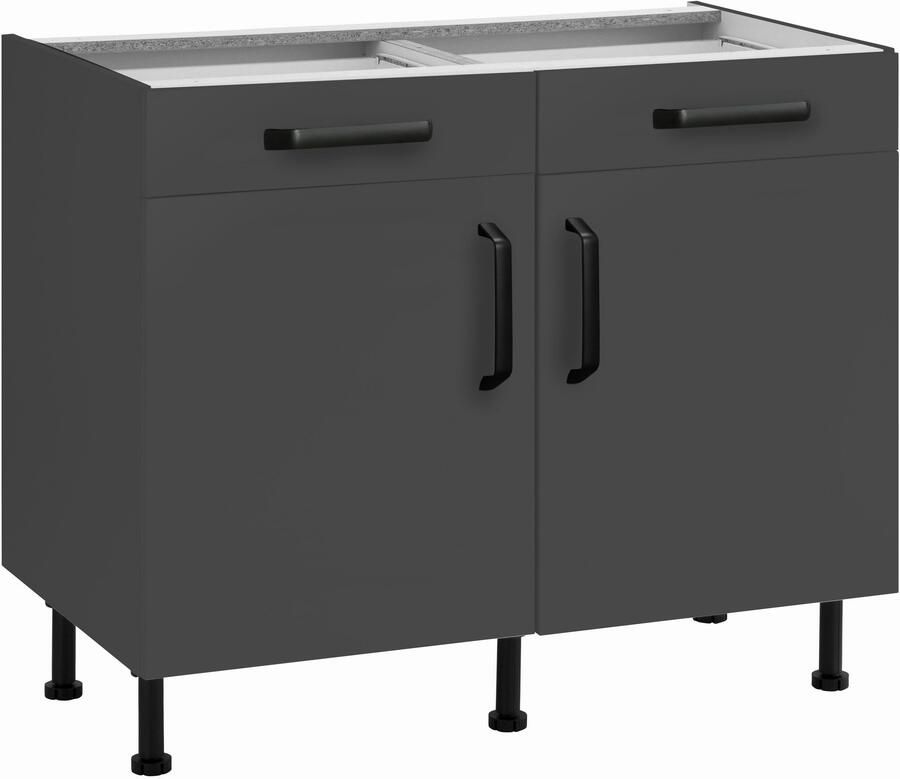 Wiho Küchen Onderkast Simi Soft-close functie in lades en uitschuifbare delen verstelbare poten - Foto 3